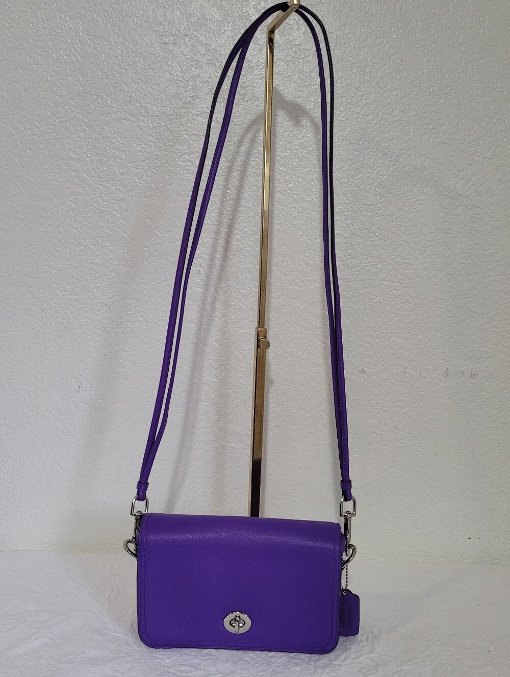 Coach 19914 Ultraviolet Shoulder Legacy Penny Turn Lock  Leather Crossbody